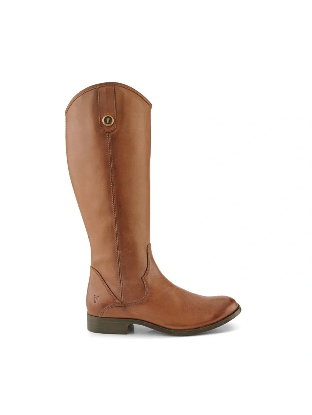 FRYE Leather Inside Zip Tall Boots in Cognac, Size 5 NEW in Box $378